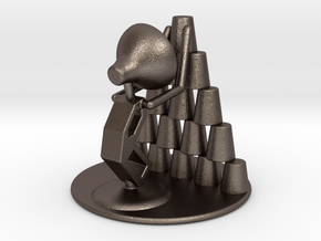 Juju "Playing with cups"  - DeskToys in Polished Bronzed Silver Steel