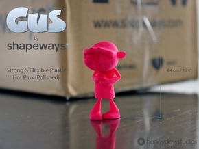Gus Figurine - Small - Plastic in Pink Processed Versatile Plastic