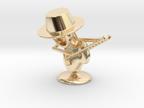 Lala "Playing Guitar" - DeskToys in 14K Yellow Gold