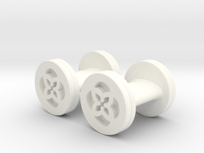 TU Cufflinks in White Processed Versatile Plastic
