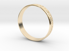 Ring Ornament love you in 14K Yellow Gold