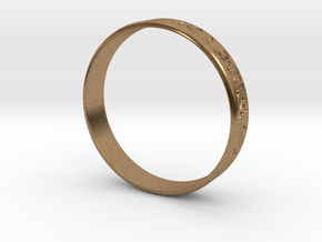 Ring Ornament love you in Natural Brass