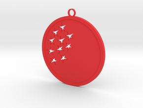 Christmas Ball with star in Red Processed Versatile Plastic