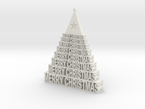 Christmas Tree in White Natural Versatile Plastic