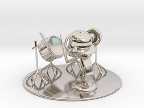 Lala "Trying Drums" - DeskToys in Rhodium Plated Brass