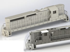 EMD SD24 OOScale No Metal Parts in White Natural Versatile Plastic