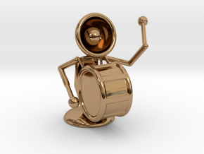 Lala "Playing Drums" - DeskToys in Polished Brass