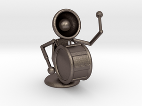 Lala "Playing Drums" - DeskToys in Polished Bronzed Silver Steel