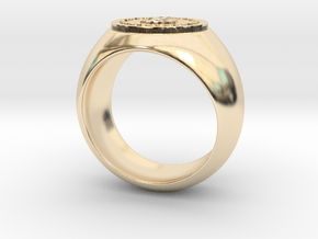 Bitcoin Ring in 14k Gold Plated Brass