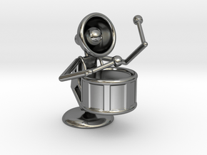 Lala "Performing in Drum Band" - DeskToys in Fine Detail Polished Silver