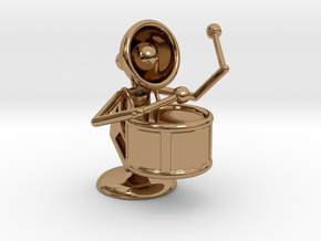 Lala "Performing in Drum Band" - DeskToys in Polished Brass