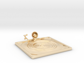 Lala "Relaxing in Swimming Pool" - DeskToys in 14k Gold Plated Brass