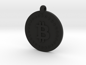 Bitcoin pendant in Black Natural Versatile Plastic
