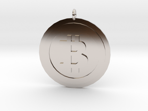 Bitcoin "We Use Coins" Style in Rhodium Plated Brass