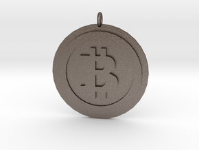 Bitcoin "We Use Coins" Style in Polished Bronzed Silver Steel