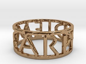 Carpe Diem Ring Size 7 in Polished Brass
