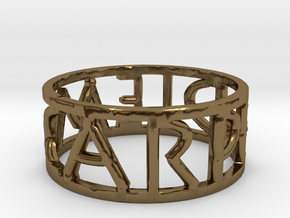 Carpe Diem Ring Size 7 in Polished Bronze