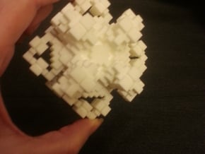 Crystal-like Cubic Complex in White Natural Versatile Plastic