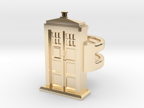 Police Box Ring in 14k Gold Plated Brass