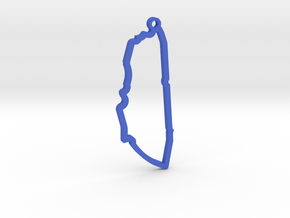 Lemans Circuit De Le Sarthe Key Chain in Blue Processed Versatile Plastic