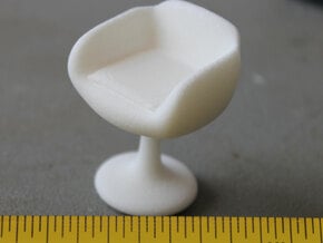 Modern Chair in White Natural Versatile Plastic