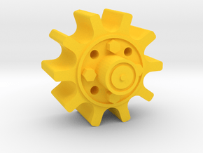 Drive Hub-6 in Yellow Processed Versatile Plastic