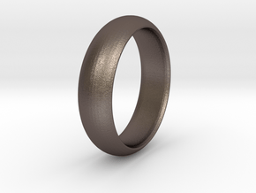 Wedding ring in Polished Bronzed Silver Steel