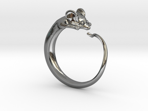 Mouse Ring in Fine Detail Polished Silver