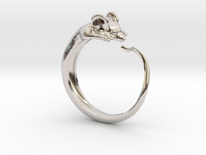 Mouse Ring in Rhodium Plated Brass