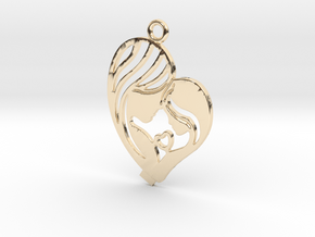 Mother Pendant in 14K Yellow Gold