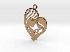 Mother Pendant in Polished Brass