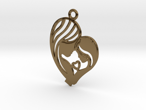 Mother Pendant in Polished Bronze
