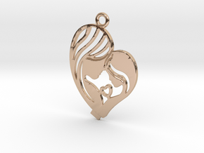 Mother Pendant in 14k Rose Gold Plated Brass