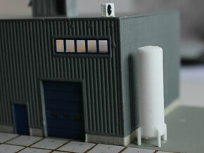 N Scale Cryogenic Tank 38mm in White Natural Versatile Plastic