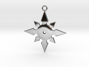 Star Pendant (MK9) in Fine Detail Polished Silver
