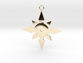 Star Pendant (MK9) in 14k Gold Plated Brass