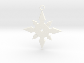 Star Pendant (MK9) in White Processed Versatile Plastic