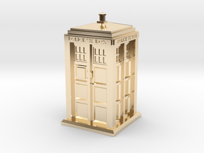 35mm/O Gauge Police Box in 14k Gold Plated Brass
