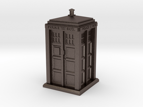 35mm/O Gauge Police Box in Polished Bronzed Silver Steel