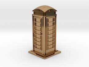 35mm/O Gauge Phone Box in Polished Brass