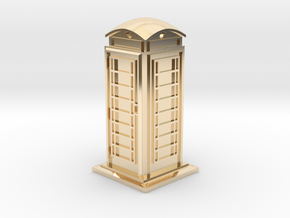 35mm/O Gauge Phone Box in 14k Gold Plated Brass