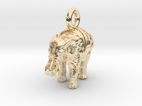 Elephant Pendant in 14K Yellow Gold