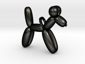 Balloon Dog in Matte Black Steel
