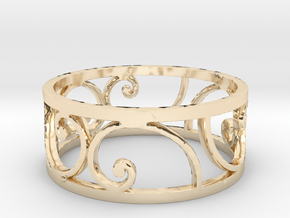 Golden Spiral Ring Size 7 (6 Flipped) in 14K Yellow Gold