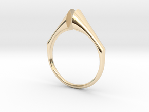 Swept Away: Solitaire Gap in 14k Gold Plated Brass