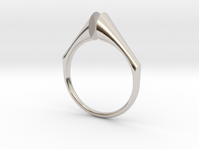Swept Away: Solitaire Gap in Rhodium Plated Brass