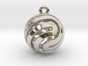 Ball-small-14-2 in Rhodium Plated Brass