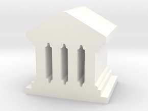 Game Piece, Roman Temple, Palace in White Processed Versatile Plastic