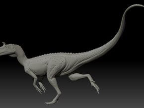 1/40 Cryolophosaurus - Running in White Natural Versatile Plastic