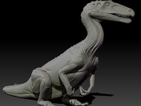 1/40 Cryolophosaurus - Sitting in White Natural Versatile Plastic